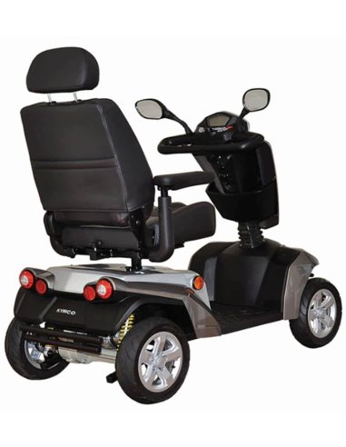 Scooter électrique médicalisé Kymco Maxer en Champagne, vue arrière gauche en biais