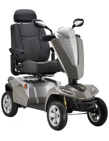 Face devant biais gauche du scooter électrique senior Kymco Maxer en Champagne