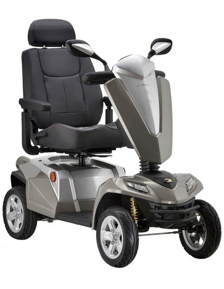 Face devant biais gauche du scooter électrique senior Kymco Maxer en Champagne