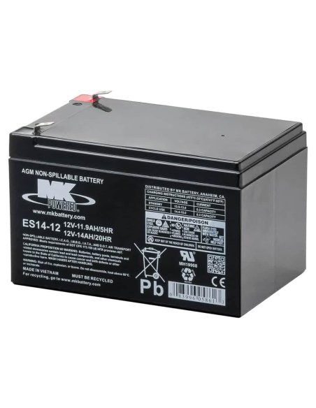Batterie 14 Ah 12 V  de MK spéciale traction pour scooter électrique type PMR senior, personne handicapée et de mobilité réduite