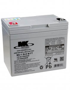 Paire de batteries AGM 35 Ah MK Powered spécifiques pour scooter électrique PMR senior pour personne handicapée 2