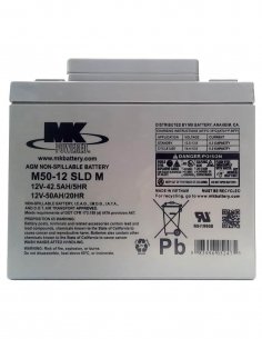 Deux batteries AGM 50 Ah de MK Battery pour scooter électrique PMR, senior, personne handicapée ou à mobilité réduite 2