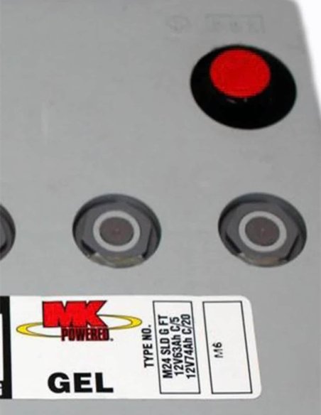 MK Powered batterie M24 SLD G FT (en haut) 74Ah pour scooter électrique senior, personne handicapée ou mobilité réduite