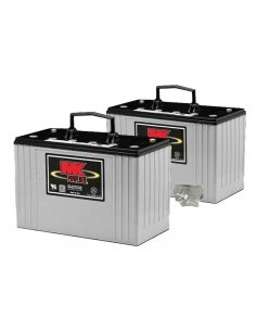 Paire de batteries AGM 105 Ah (poignée et visserie inclus) de MK Battery pour Scooter électrique PMR ou personne handicapée