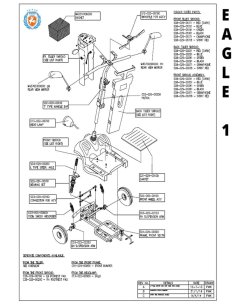 Les pièces détachées spécifiquement pour le scooter électrique PMR Drive Dupont médical : Eagle, Wedge, Swing, Tee et Bogey 2