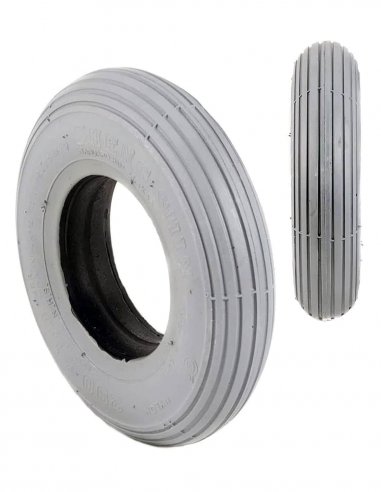 Pneu plein, increvable et bandage – GRIS – 200×50 pour les scooters électriques PMR senior pour personne handicapée