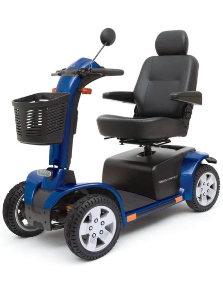 Face avant du scooter électrique pour personne handicapée senior Pride XL130 en bleu