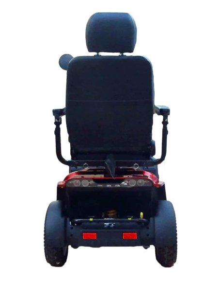 Arrière du scooter électrique PMR Pride XL140 et XL 140S en rouge