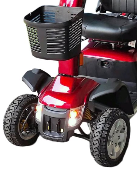 Vue de face en détail de scooter électriquePride XL140 et XL 140S
