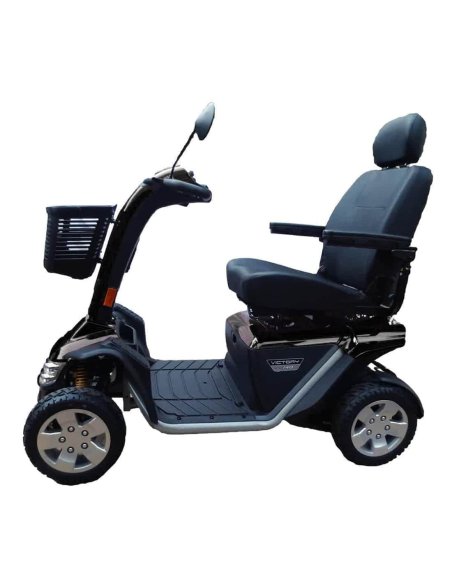 Côté gauche du scooter pour handicapé et senior Pride XL 140 en noir