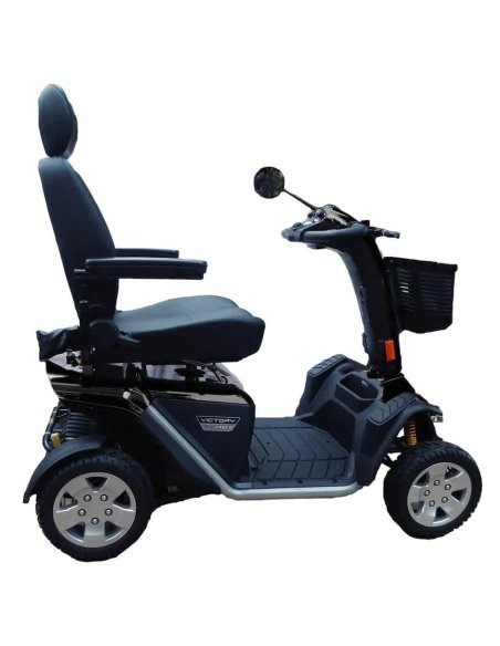 Côté droit du scooter électrique PMR senior Pride XL140S en noir