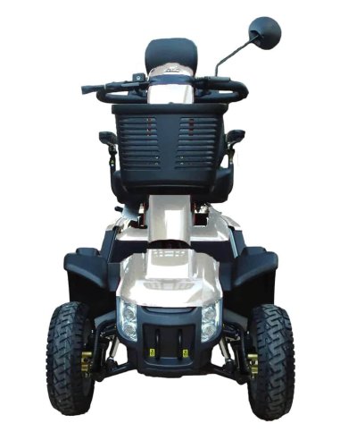 Face avant du scooter électrique pour personne handicapée Pride XL 140 et 140S en gris argent