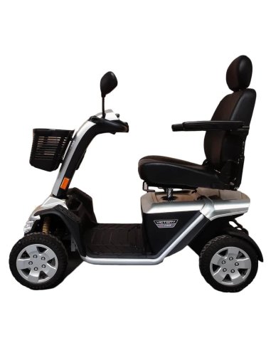 Côté gauche du scooter médical pour senior et handicapé Pride XL 140 en gris