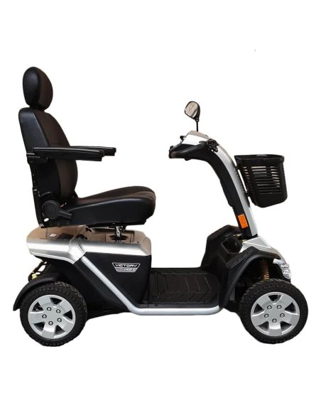 Côté droit du scooter électrique PMR Pride XL140S en gris argent