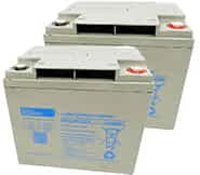 Deux batteries CPXC 45Ah de Cellpower pour le scooter senior Pride Colt Deluxe, Colt Plus, Colt Pursuit et Colt Sport