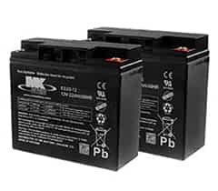 Deux batteries 22Ah AGM de MK Battery pour le Practicomfort Beaufort 5, 6 et 8