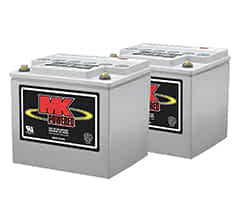 Deux batteries 40Ah GEL de MK Battery pour le scooter électrique Shoprider 778S
