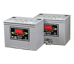 Deux batteries 74Ah GEL de MK Battery pour le scooter handicapé Kymco Maxi