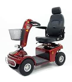 Scooter &eacute;lectrique de mobilit&eacute; r&eacute;duite et handicap&eacute; Shoprider 889NRS en rouge
